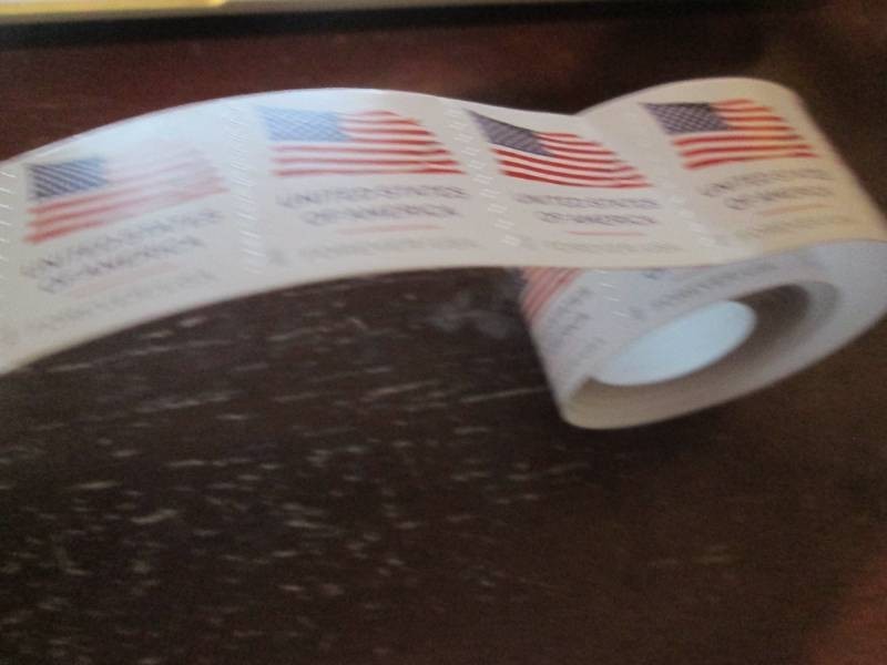 Roll of 100 Forever USPS Flag Stamps