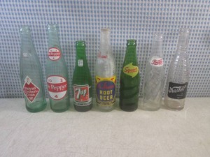 (BSB) Assorted Vintage Glass Soda Bottles
