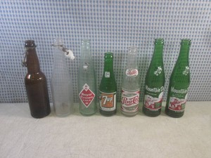 (BSB) Assorted Vintage Glass Soda Bottles