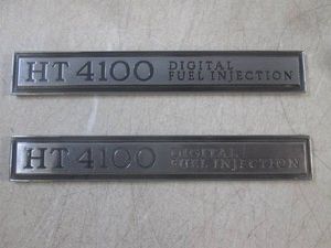 (FS) Pair of Cadillac HT 4100 Digital Fuel Injection OEM Emblems