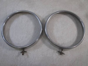 (H-1) Pair of Vintage Headlight Bezels