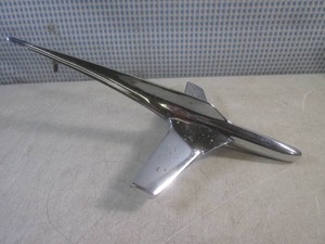 (FS) Vintage 1955 Ford Fairlane Chrome Airplane Style Hood Ornament Part Number BN-16853-C - 17 38 Long  9 58 Wide