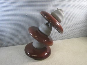 (EC1) Huge Pinco Multi-Bell High-Voltage Suspension Insulator Assembly 10 Bells  Approx 17 High