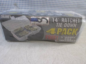 (BS) 4-Pack 14 Ft Ratchet Tie-Down with Case UnopenedSealed
