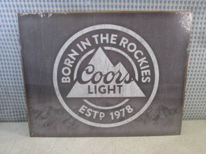(G-1) Coors Light Beer Metal Sign 16 x 12 12 - New in Shrink Wrap