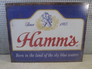 (G-1) Hamms Beer Metal Sign 16 x 12 12 - New in Shrink Wrap