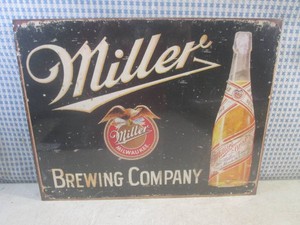 (EC1) Miller Brewing Company Metal Sign 16 x 12 12 - New in Shrink Wrap