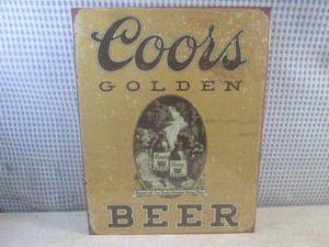 (EC1) Coors Golden Beer Metal Sign 16 x 12 12 - New in Shrink Wrap