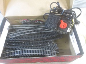(CSB) Box Full of Vintage Electric Train Track with Controller