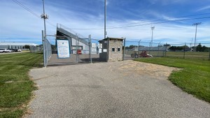 CENTURY FENCE CHAIN LINK DOUBLE GATE AND 2 CHAIN LINK FENCE SECTIONS