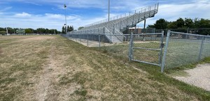 CENTURY FENCE CHAIN LINK FENCE SECTION AND A GATE
