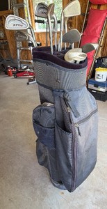 Miscellaneous golf clubs with golf bag