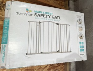 Main Street safety gate extra tall and wide design color tan