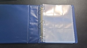 Baseball card album with sleeves
