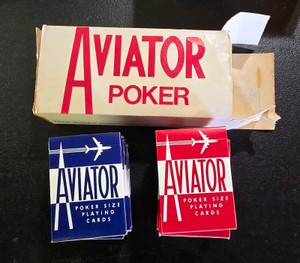 Vintage Aviator Poker Playing Card 2-Deck Set w Box - Both Decks Sealed
