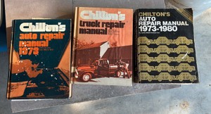 Lot of 3 Vintage Chiltons Auto & Truck Repair Manuals (1970s-80s)