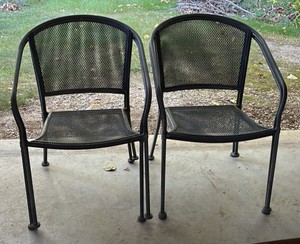 Steel Mesh Bistro Chairs (4 in lot)