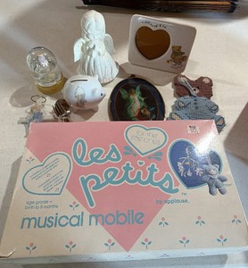Vintage Decorative Collectors Lot w Les Petits Musical Mobile & More