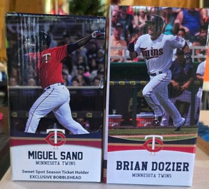 Minnesota Twins Season Ticket Holder Exclusive Bobblehead Pair - Miguel San & Brian Dozier