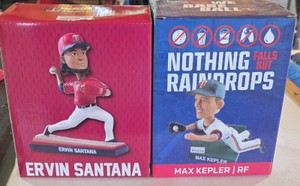 Minnesota Twins Bobblehead Pair - Ervin Santana & Max Kepler Raindrops