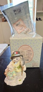 Vintage Enesco Cherished Teddies Fishing Bear Figurine w Box
