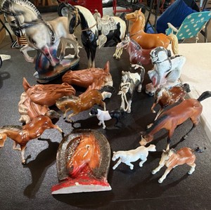 Huge Vintage Model Horse Collection Lot - Breyer & More