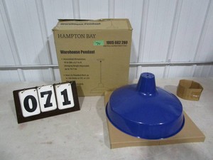 Hampton Bay Warehouse Pendant Light - Dark Blue