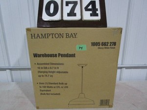 Hampton Bay Warehouse Pendant Light - White