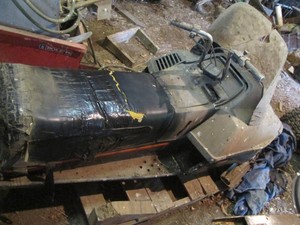 Vintage 1987 Yamaha Bravo lightweight Snowmobile with newer track ran and drove when last ridden 3 years ago. physical condition shown in pics