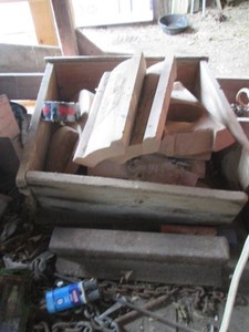 Fire stone, smaller scale i-beam section, epoxy, tire plug kit and Duct tape