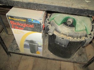 Pressurized biological pond filters
