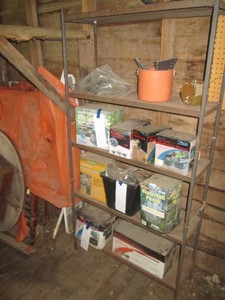 Metal 5-tier storage shelf approx 3ftx13inx6ft