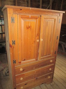 Vintage wood Entertainment Armoire Cabinet
