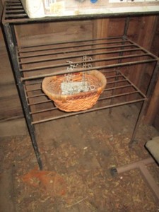 Metal 3-tier rolling plant stand nearly 4ft tall