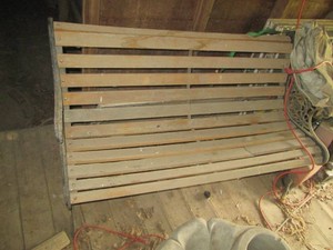4ft Wood slat park bench with cast iron ends