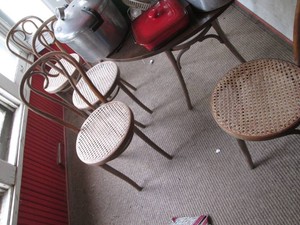 5pc Wicker Rattan dining table and chair set