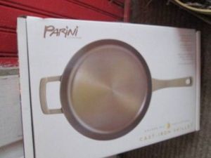 Parini cast iron golden oil collection frying pan