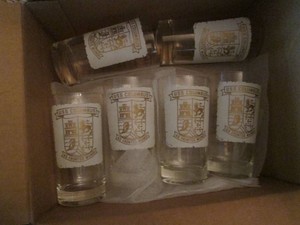 Vintage USS Columbus 6pc glassware set
