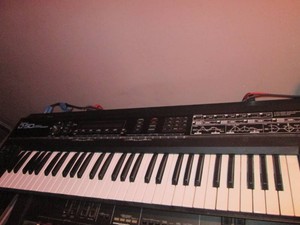 Roland D-50 linear synthesizer with Anvil hardside customized case
