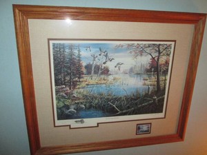 Leaving Home Framed, matted, Signed and numbered stamp and commemorative print by Ken Zylla