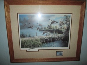 Lifting to the North Framed, matted, Signed and numbered stamp and commemorative print by Ken Zylla