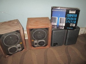 Vintage Bose and Clarion outdoor speakers