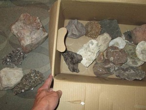 Variety of geodes, crystals, Quartz with other mineral rocks and stones