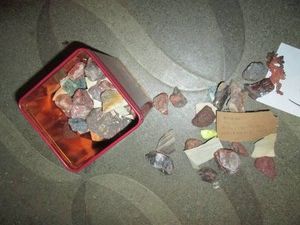 Raw agate rock assortment