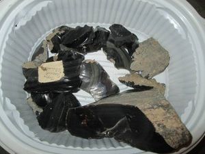 Brazillian Volcanic obsidian rocks and stones