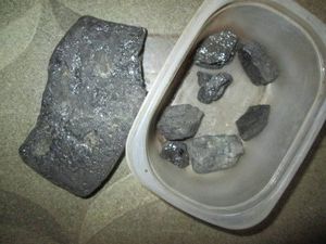 Anthrocite coal rocks