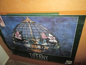 Brand new Tiffany style stained glass chandelier