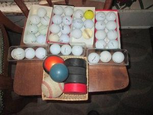 Golf balls, baseballs and hockey pucks