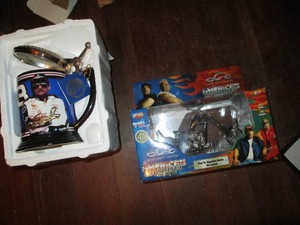 Dale Earnhardt Sr #3 commemorative Lidded Stein plus RC2 Joyride American Choppers replica 118 scale die cast motorcycle