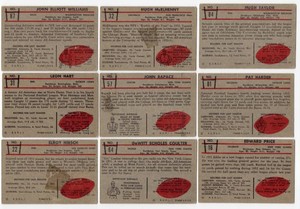 Lot Of 9 Vintage 1953 Bowman Football Cards